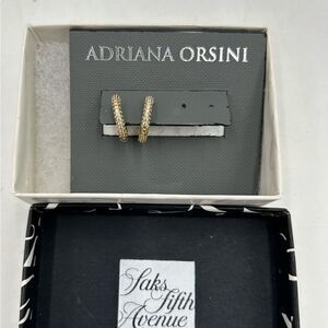 Women’s Adriana Orsini pave small hoop earrings